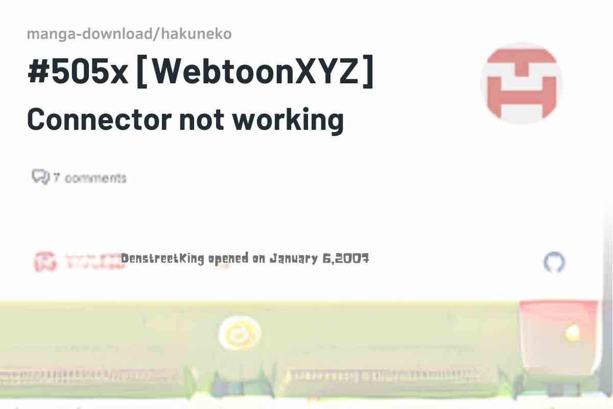 WebtoonXYZ not working issue shown on Hakuneko manga downloader