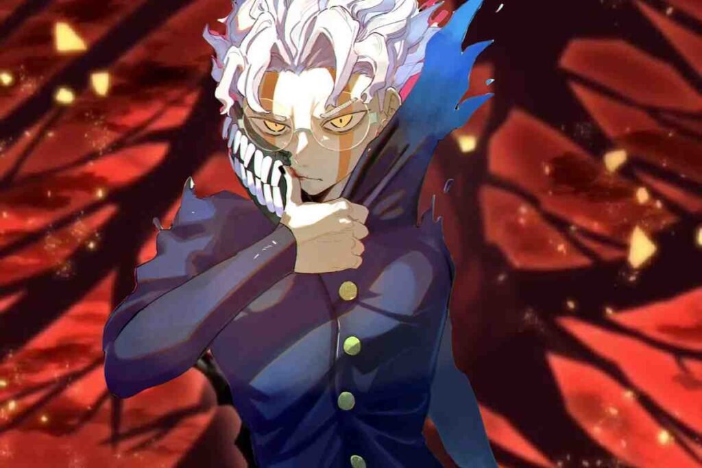 Okarun from Dandadan manga anime with a unique, intense look.