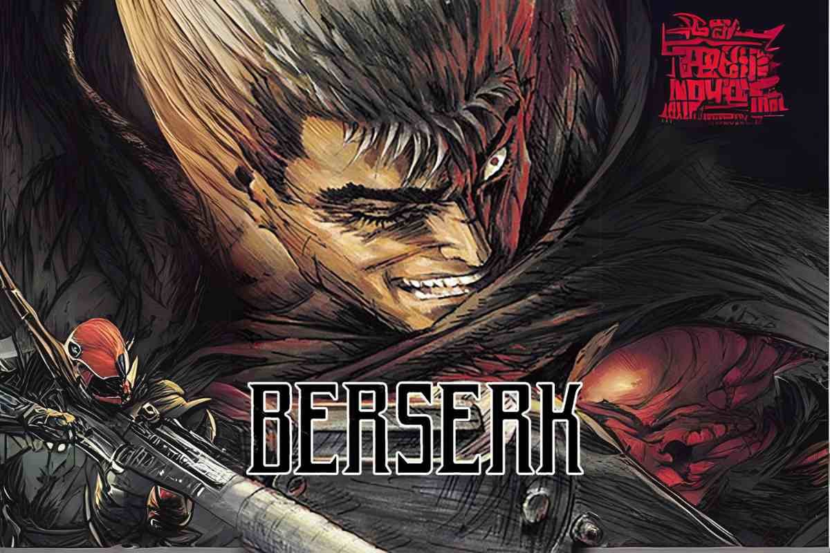 Guts in Berserk Season 3 manga art, fierce and wielding his massive sword.