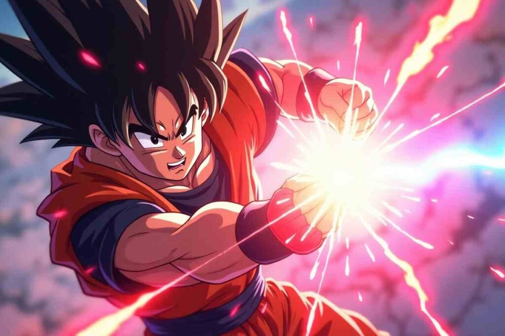 Dragon Ball Sparking Zero mods featuring base Goku unleashing powerful energy attack