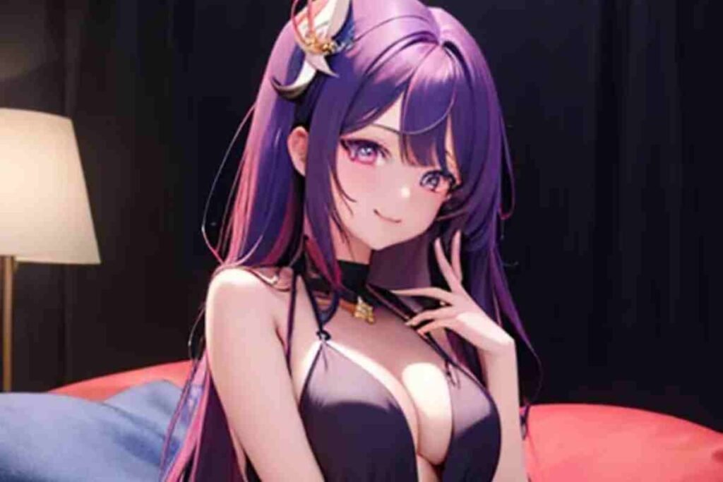 Maplestar My Dress Up Darling character with purple hair in school uniform outfit