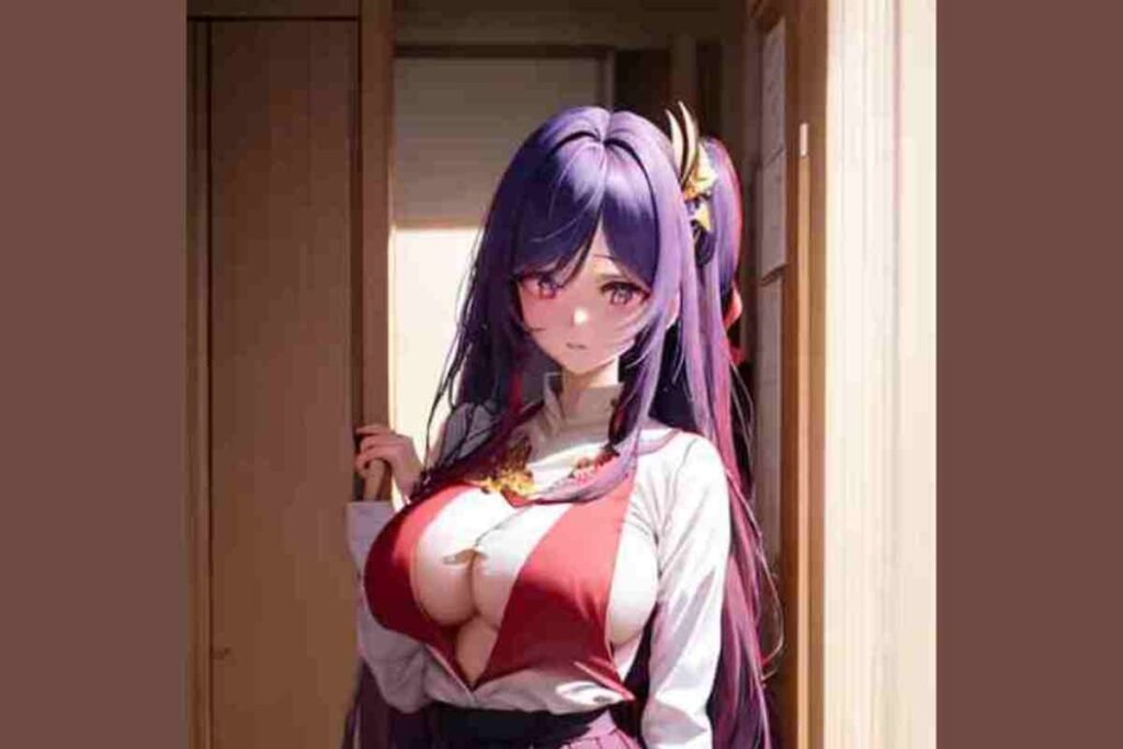 Maplestar My Dress Up Darling anime character with purple hair in casual attire