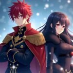 Anime-style prince and princess in royal outfits the Age of Arrogance