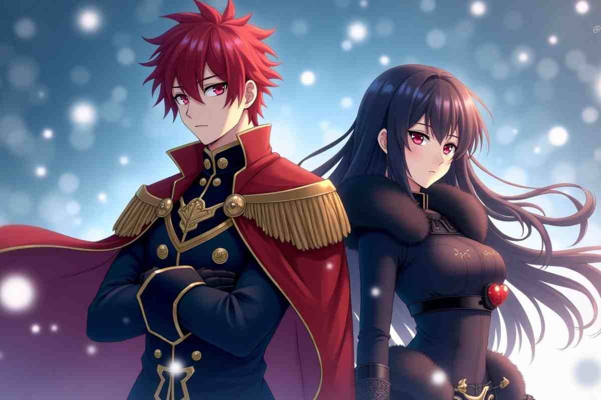 Anime-style prince and princess in royal outfits the Age of Arrogance