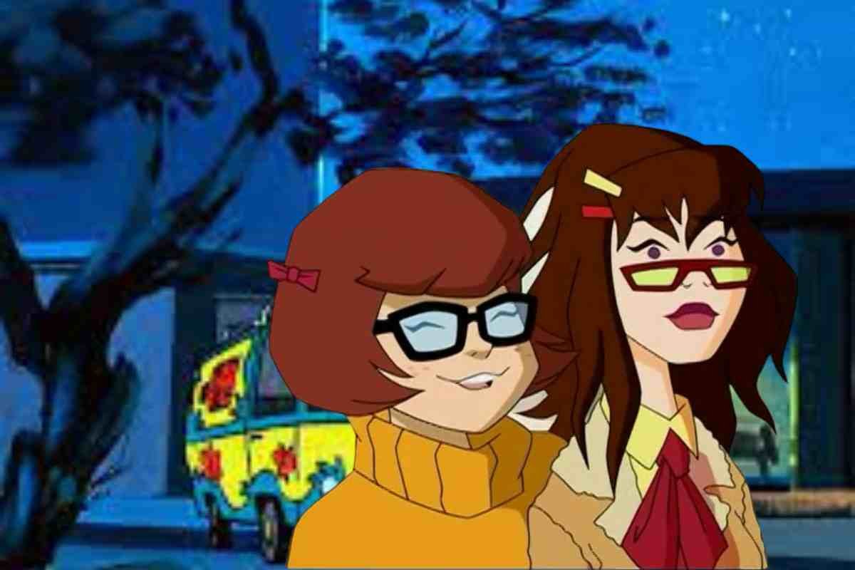 Velma and Hot Dog Water from Scooby Doo together in mystery headquarters