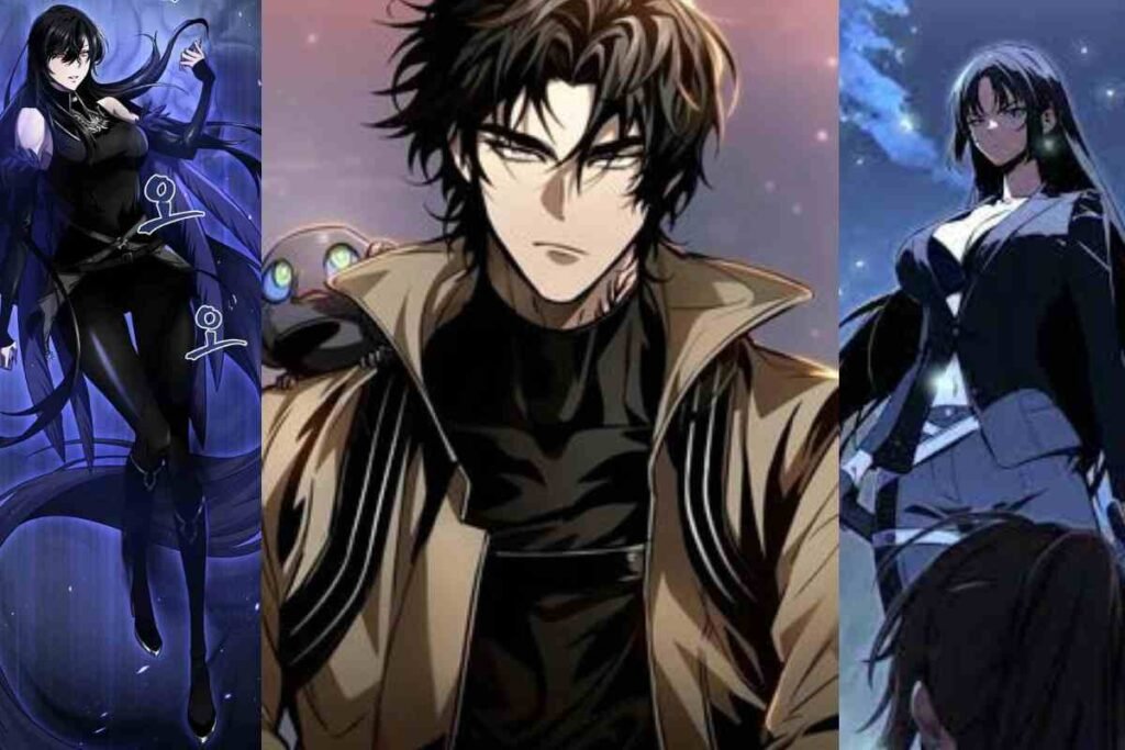 Three distinct characters from the Tomb Raider King manhwa.