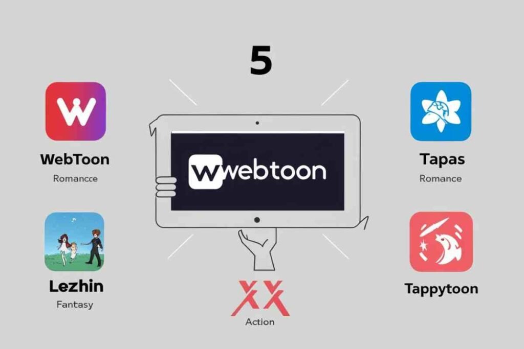 Top 5 webtoon.xyz apps for romance, fantasy, and action comics