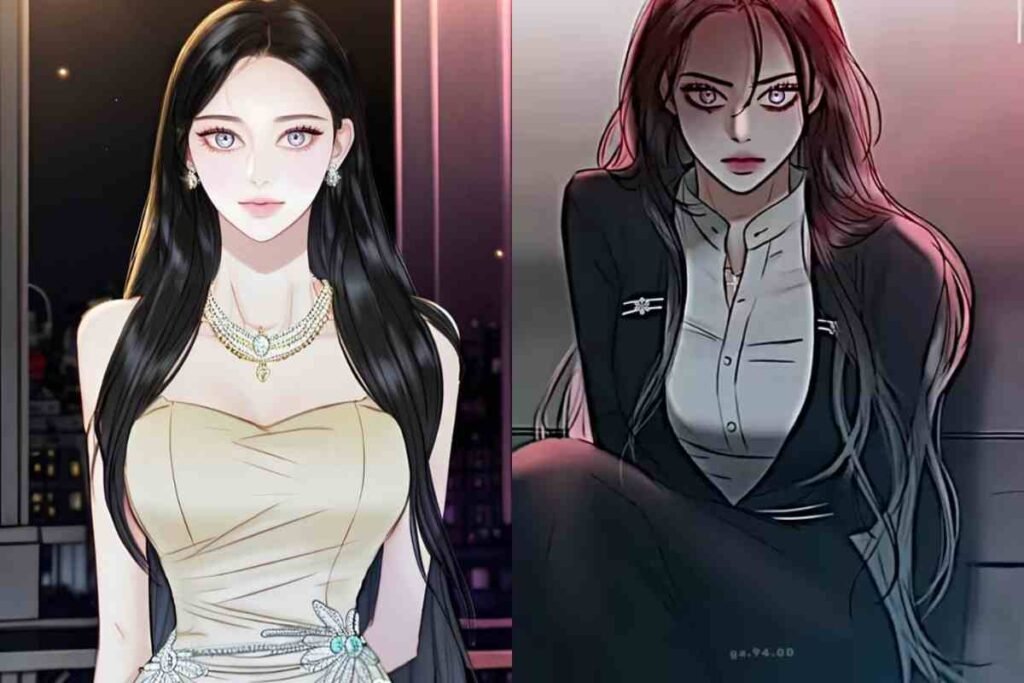 Elegant Serena Manhwa characters in formal attire.