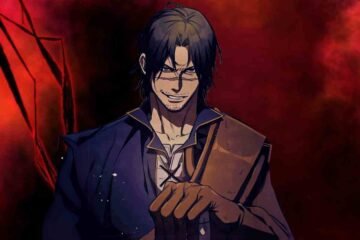 Smirking a rogue guard in a medieval fantasy Setting
