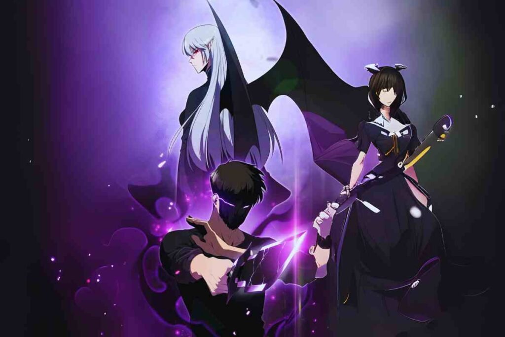 Solo Max Level Newbie Trio of characters in purple aura.