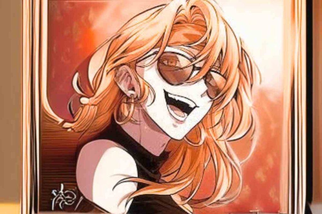 Smiling anime woman with orange hair from The Last Adventurer series