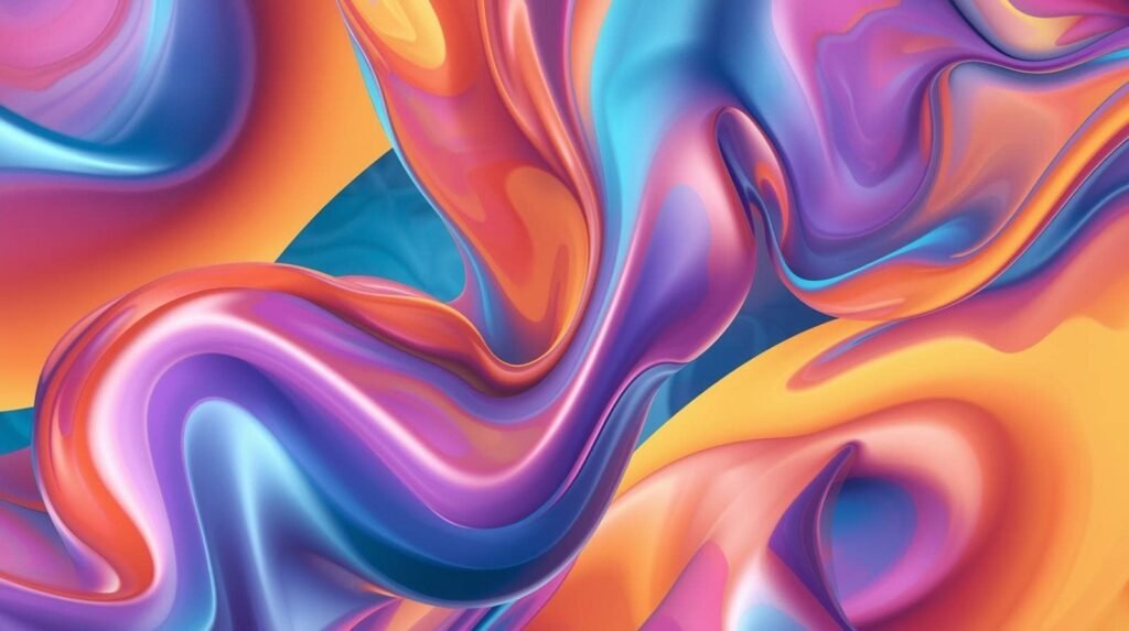 liquid shapes in graphic design inspiration